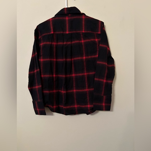 Banana Republic Classic Fit Flannel Shirt Size MP Black/Red Plaid NWT - Picture 2 of 12